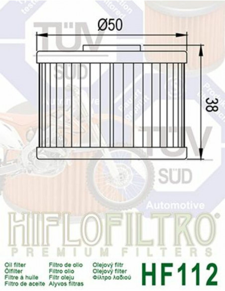 Filtre à huile HIFLOFILTRO - HF112