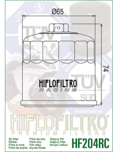 Filtre à huile HIFLOFILTRO Racing - HF204RC