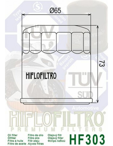 Filtre à huile HIFLOFILTRO Racing - HF303RC