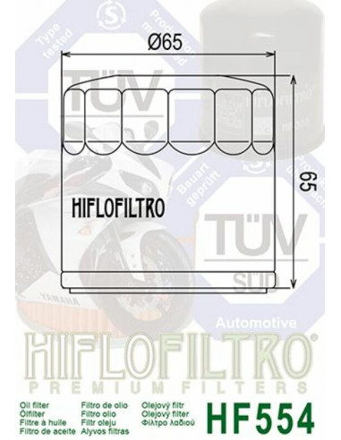 Filtre à huile HIFLOFILTRO - HF554 MV Agusta