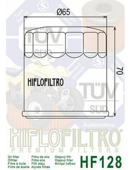 Filtre à huile HIFLOFILTRO - HF128
