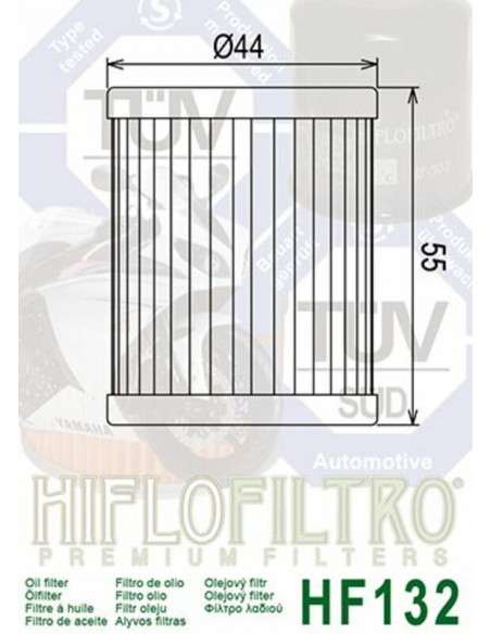 Filtre à huile HIFLOFILTRO - HF132