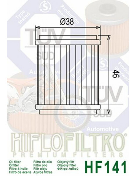 Filtre à huile HIFLOFILTRO - HF141