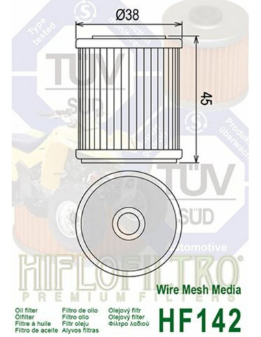 Filtre à huile HIFLOFILTRO - HF142