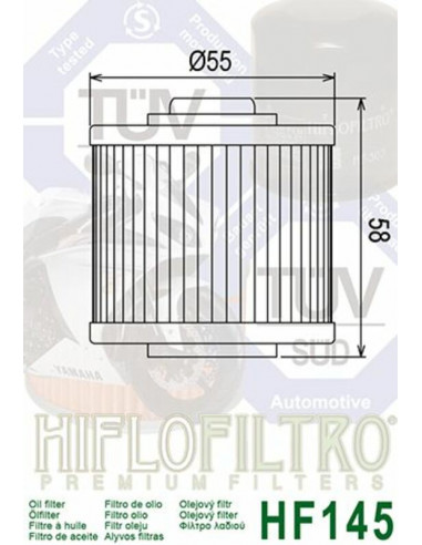 Filtre à huile HIFLOFILTRO - HF145