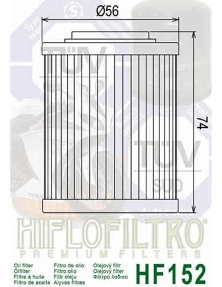 Filtre à huile HIFLOFILTRO - HF152