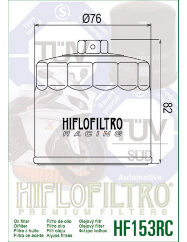 Filtre à huile HIFLOFILTRO Racing - HF153RC