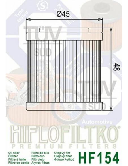 Filtre à huile HIFLOFILTRO - HF154 Husqvarna