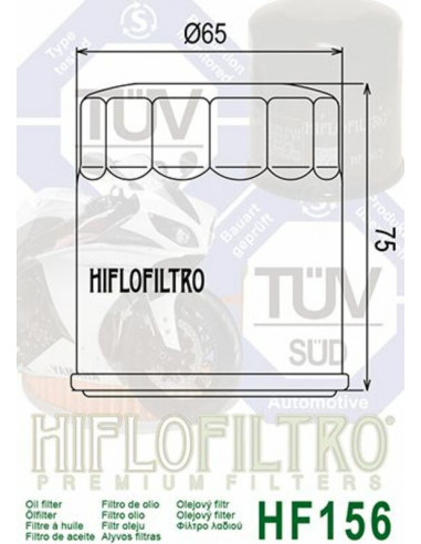 Filtre à huile HIFLOFILTRO - HF156 KTM
