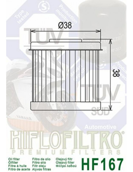 Filtre à huile HIFLOFILTRO - HF167