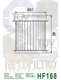 Filtre à huile HIFLOFILTRO - HF168 Daelim 2