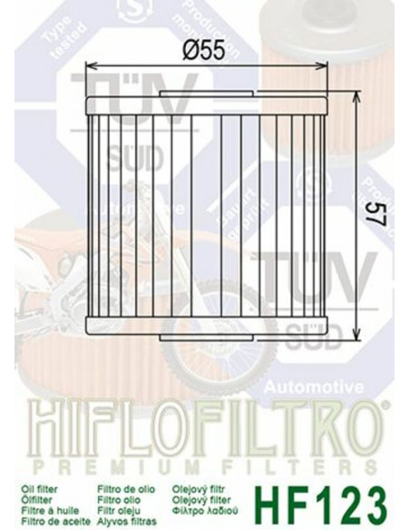 Filtre à huile HIFLOFILTRO - HF123