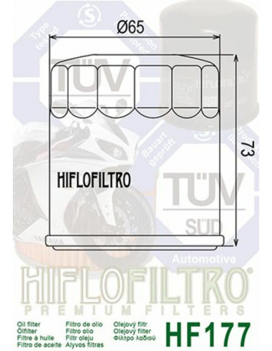 Filtre à huile HIFLOFILTRO - HF177 Buell