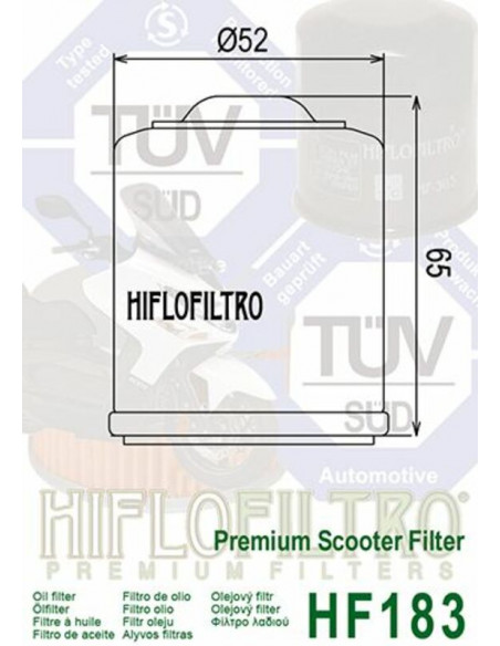 Filtre à huile HIFLOFILTRO - HF183