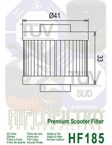 Filtre à huile HIFLOFILTRO - HF185