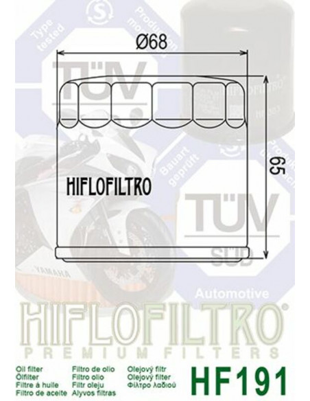 Filtre à huile HIFLOFILTRO - HF191