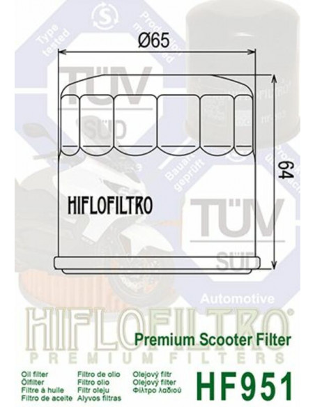 Filtre à huile HIFLOFILTRO - HF951
