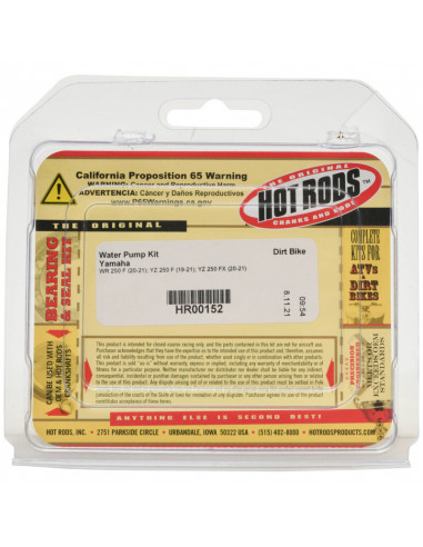 Kit réparation de pompe à eau HOT RODS - Yamaha WR 250 F / YZ 250 F/FX