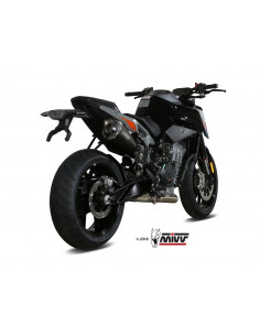 Silencieux MIVV Delta Race inox noir/casquette carbone KTM 790 Duke 2