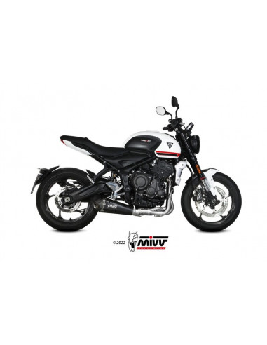 Ligne complète MIVV Delta Race Steel Black/carbone - Triumph Trident 660