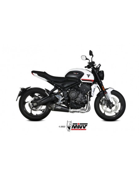 Ligne complète MIVV Delta Race Steel Black/carbone - Triumph Trident 660