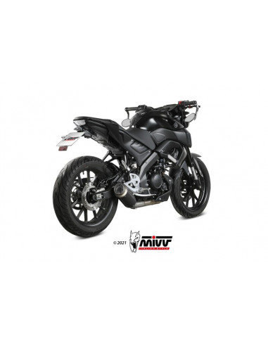 Ligne complète MIVV GP Pro acier inoxydable noir - Yamaha MT 125