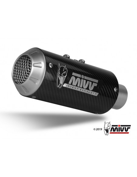 Silencieux MIVV MK3 carbone/casquette inox Kawasaki ZX6R 636
