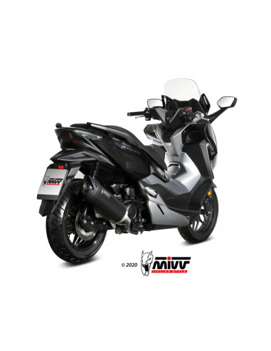 Silencieux MIVV Mover inox noir/casquette ABS noir Honda Forza 300
