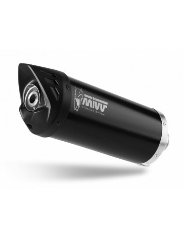 Silencieux MIVV Mover inox noir/casquette ABS noir Honda Forza 300