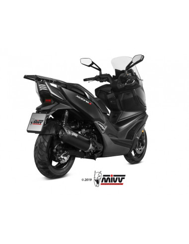 Silencieux MIVV Mover inox noir/casquette ABS noir Kymco Xciting 400I S