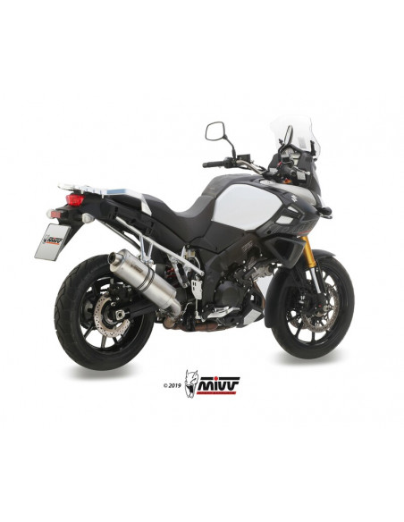 Silencieux MIVV Oval acier inox/casquette inox Suzuki