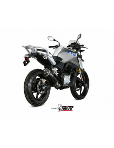 Silencieux MIVV Delta Race Steel Black/casquette carbone BMW G310GS 2