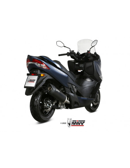 Silencieux MIVV Mover inox noir/casquette ABS noir Suzuki Burgman 400