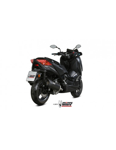 Silencieux MIVV Mover inox noir/casquette ABS noir Yamaha T-Max 300