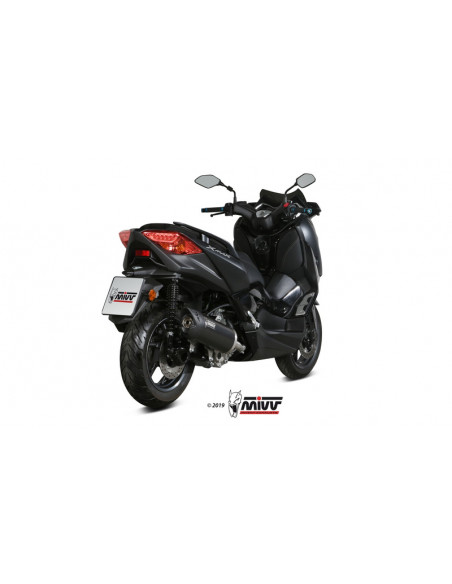 Silencieux MIVV Mover inox noir/casquette ABS noir Yamaha T-Max 300
