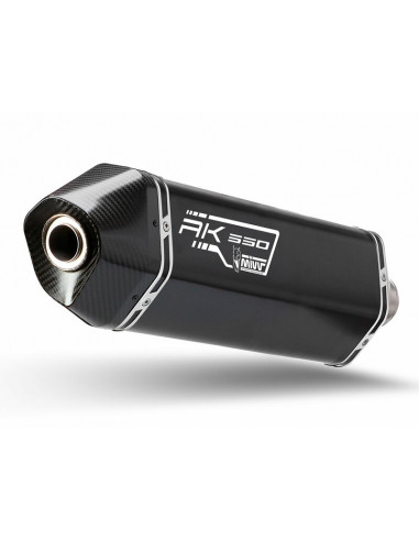 Silencieux MIVV Speed Edge Black inox noir/casquette carbone Kymco AK 550