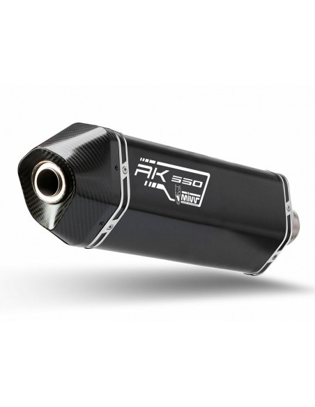 Silencieux MIVV Speed Edge Black inox noir/casquette carbone Kymco AK 550