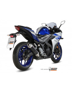Silencieux MIVV GP inox noir/casquette inox Yamaha YZF R3 2