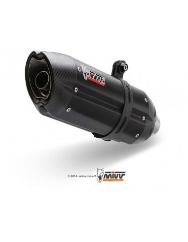 Silencieux MIVV Suono inox brossé noir/casquette carbone  Yamaha FZ1/FZ1 Fazer