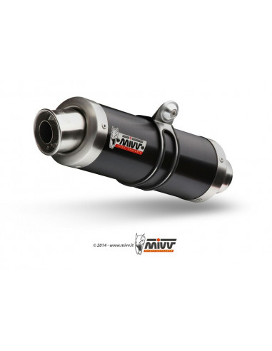 Silencieux MIVV GP inox brossé noir/casquette inox Honda CBR250R