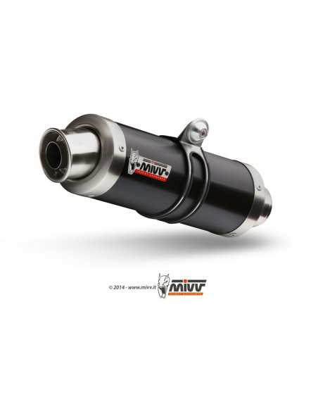 Silencieux MIVV GP inox brossé noir/casquette inox Honda CBR250R