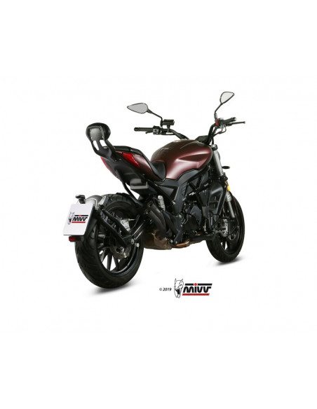 Silencieux MIVV Double Gun Full inox noir Benelli 502C