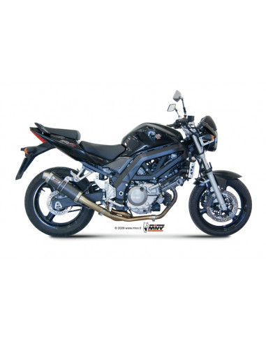 Silencieux + demi-ligne MIVV GP carbone Suzuki SV650