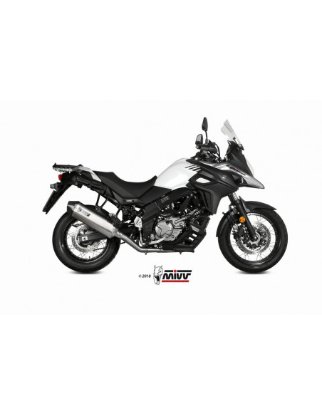 Silencieux MIVV Speed Edge inox/casquette carbone Suzuki DL650 V-Strom