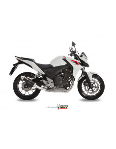 Silencieux MIVV GP inox brossé noir Honda CB500F/CB500X/CBR500R 2