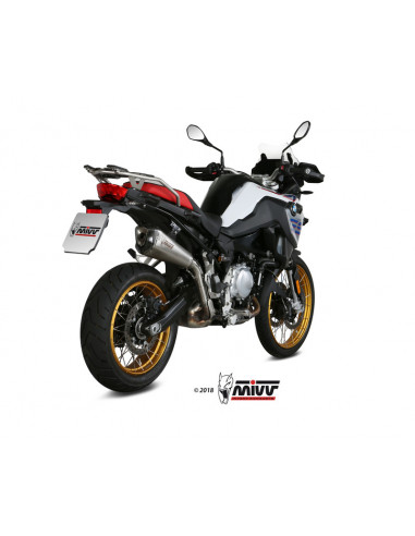 Silencieux MIVV Delta Race inox/casquette carbone BMW F850GS