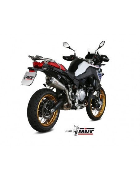 Silencieux MIVV Delta Race inox/casquette carbone BMW F850GS