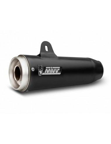 Silencieux MIVV Ghibli inox noir/casquette inox Moto Guzzi V7 III