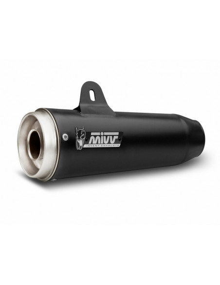 Silencieux MIVV Ghibli inox noir/casquette inox Moto Guzzi V7 III