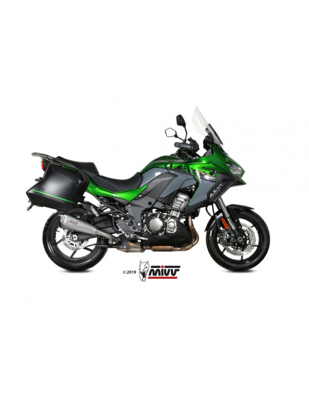 Silencieux MIVV Delta Race inox/casquette carbone Kawasaki Versys 1000